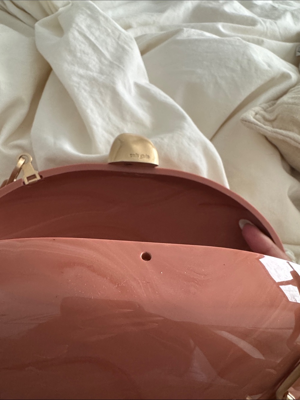 Cult Gaia Eviana Clutch Corallo. (SEE FLAWS) - Picture 8 of 9